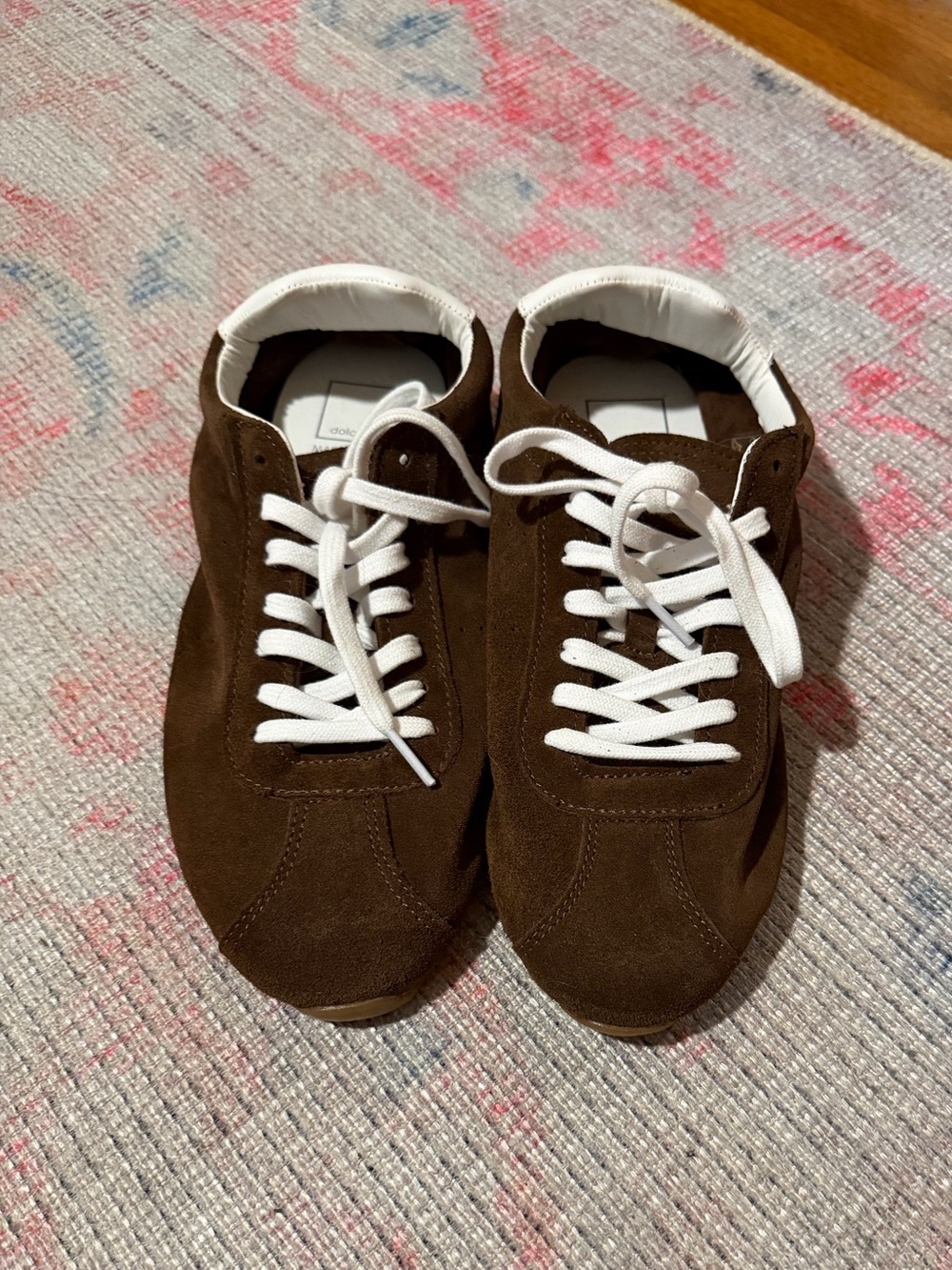 Women’s Brown Suede Lace-Up Sneakers